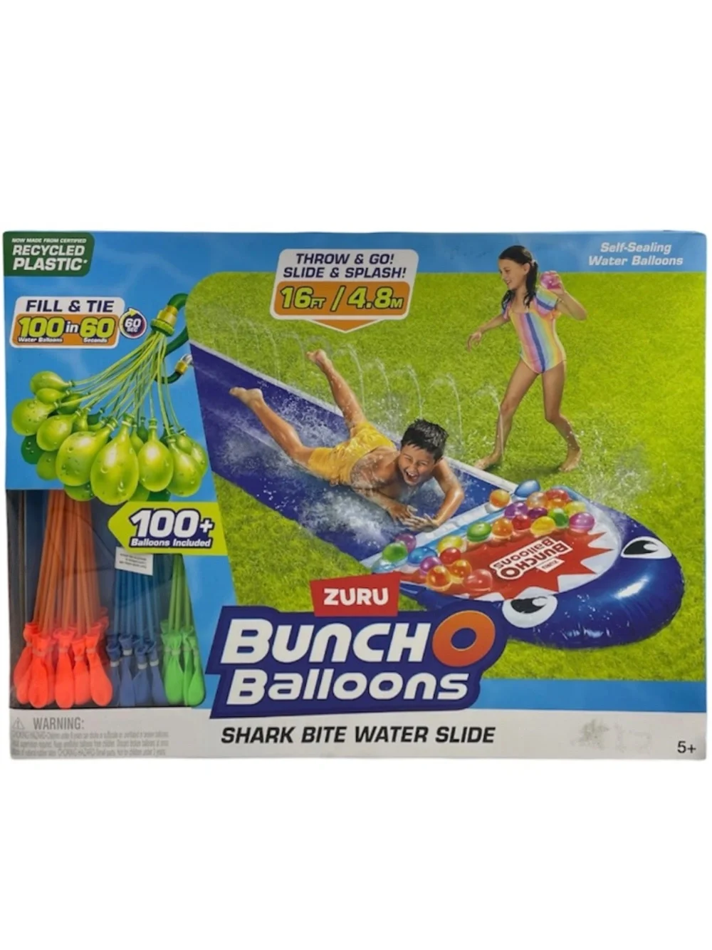 Zuru Bunch O Balloons shark bite water slide with 100+ balloons